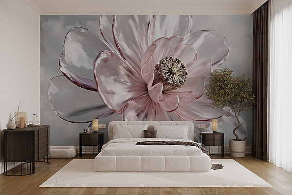 Wall murals Wall murals Delicate bloom captured in perfection (SKU: w02677)