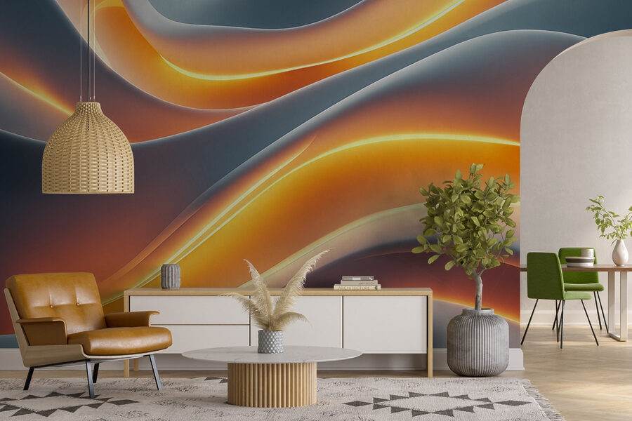 Flowing waves of soft color.