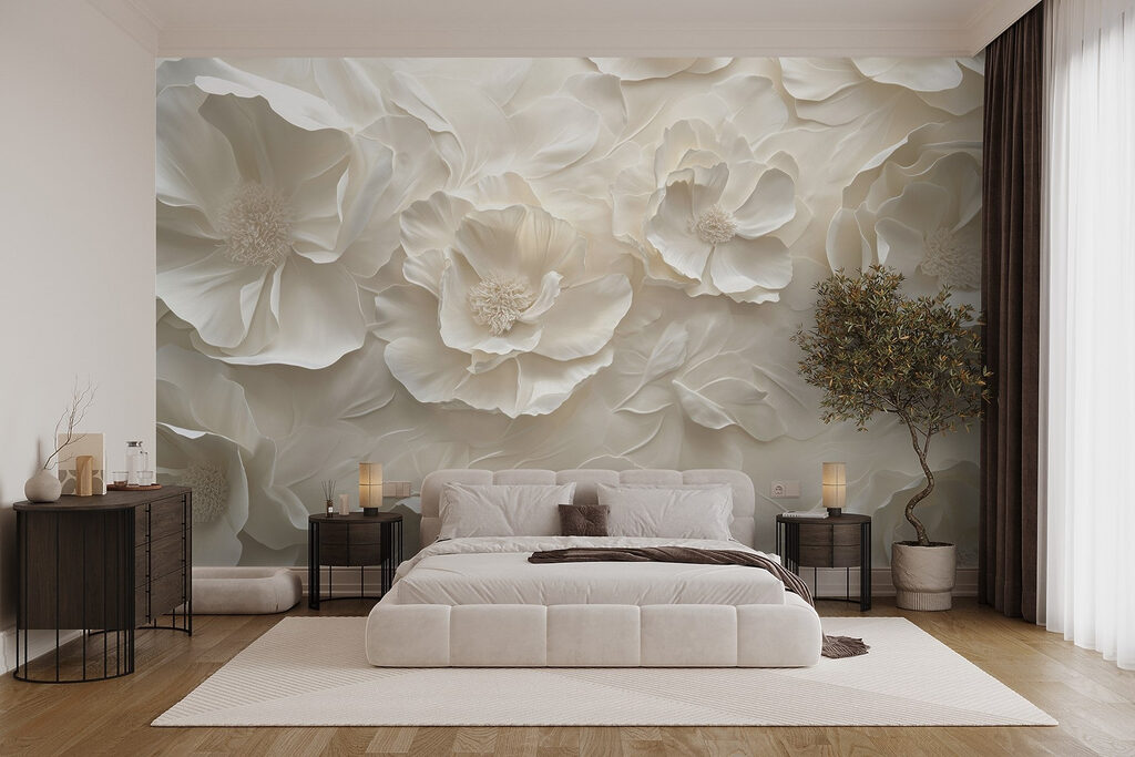 White flower wallpaper White flower wallpaper