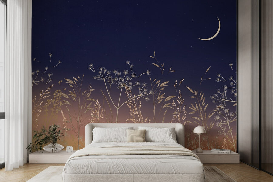 Field of grass and flowers
