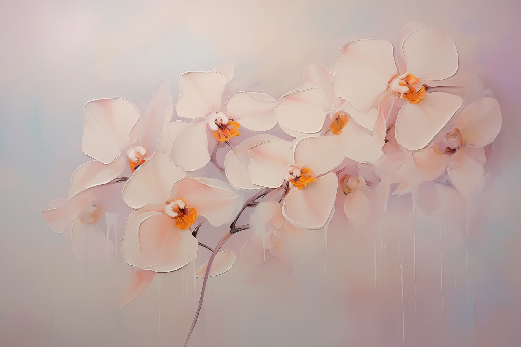 Painting of white flowers