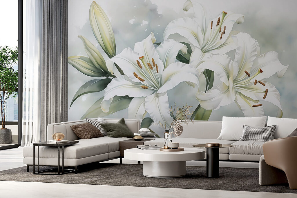 Delicate lilies in soft hues Delicate lilies in soft hues