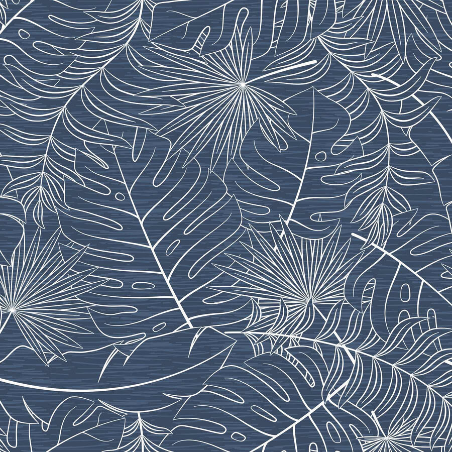 Pattern of leaves on a blue background Pattern of leaves on a blue background