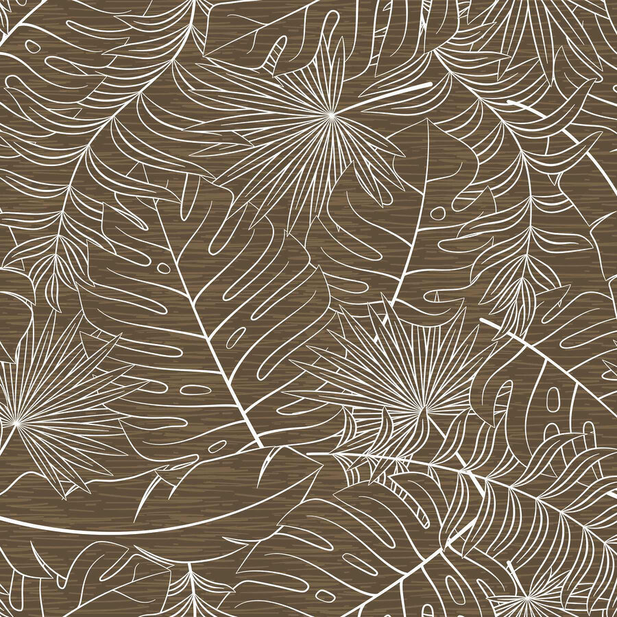Brown and white floral pattern