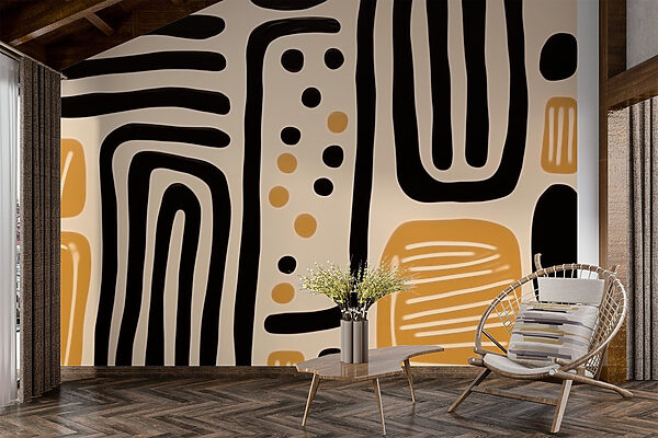 Artistic patterns in warm tones