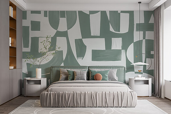White and gray art White and gray art