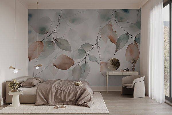 Delicate leaves in soft hues Delicate leaves in soft hues