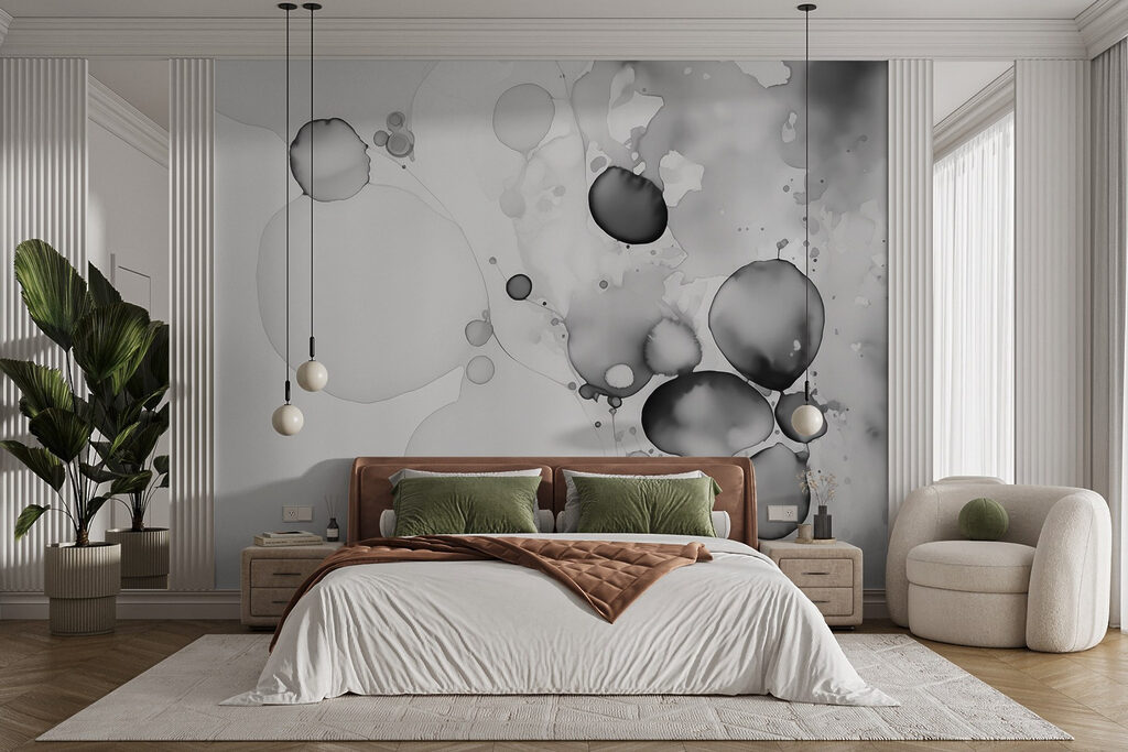 Fluid black and white abstract art Fluid black and white abstract art