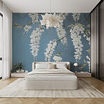 Wall murals White flowers on a branch