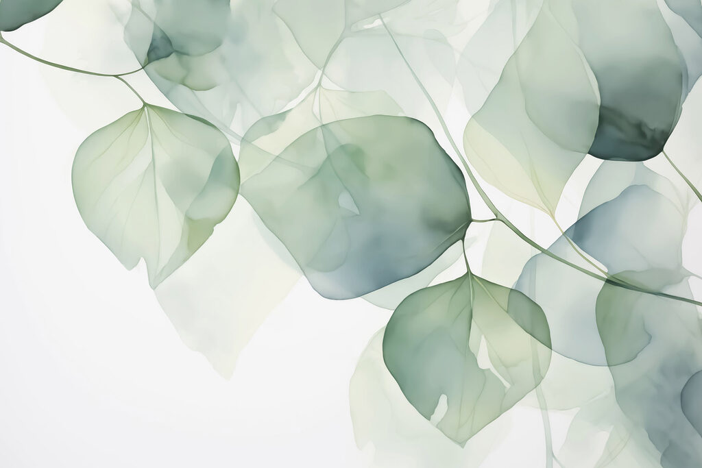 Delicate leaves in soft pastel hues Delicate leaves in soft pastel hues