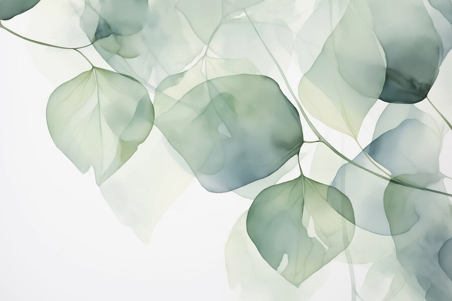 Delicate leaves in soft pastel hues Delicate leaves in soft pastel hues