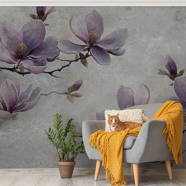 Painting of flowers on a branch Painting of flowers on a branch