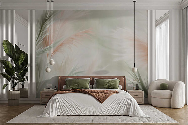 Soft pastel foliage in gentle hues Soft pastel foliage in gentle hues