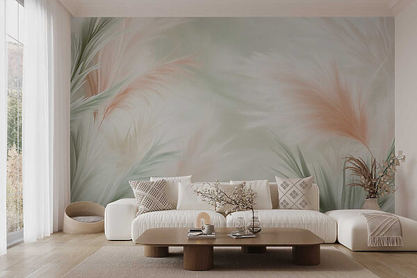 Soft pastel foliage in gentle hues Soft pastel foliage in gentle hues