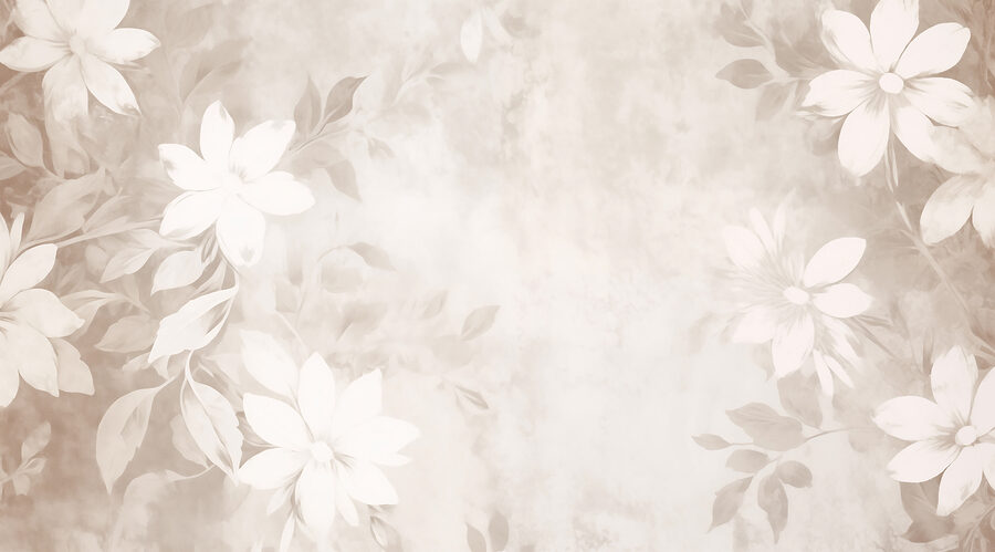 White and gray floral pattern