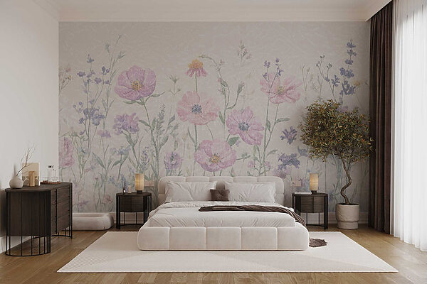 Delicate blooms in soft pastel hues Delicate blooms in soft pastel hues