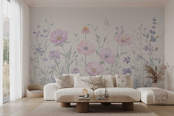 Delicate blooms in soft pastel hues Delicate blooms in soft pastel hues