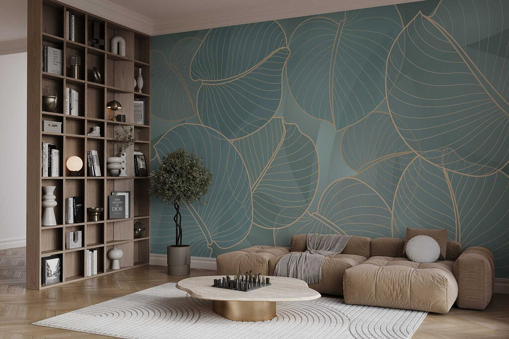 Natural leaf patterns in soft hues