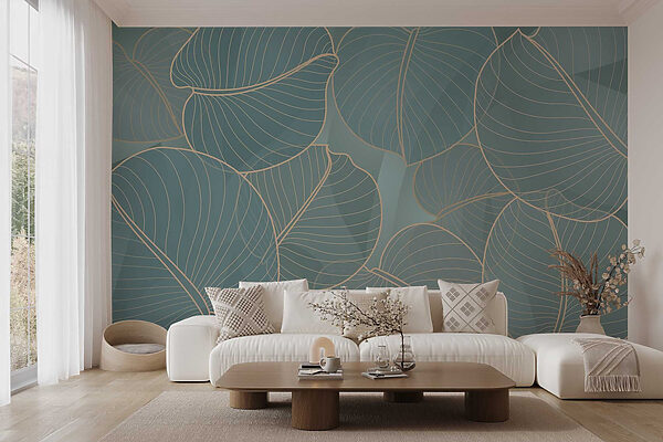 Natural leaf patterns in soft hues Natural leaf patterns in soft hues