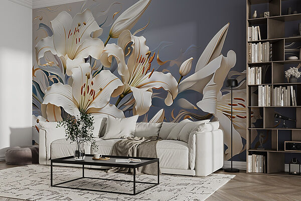 Delicate lilies in soft hues Delicate lilies in soft hues