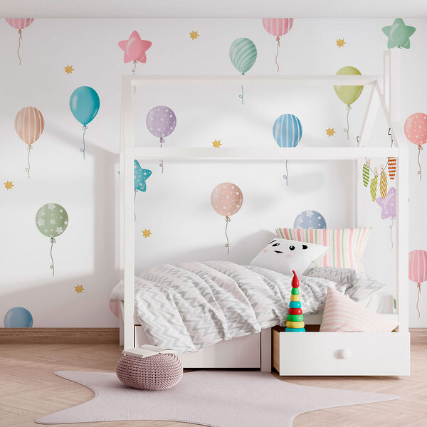 Pattern of balloons and stars Pattern of balloons and stars