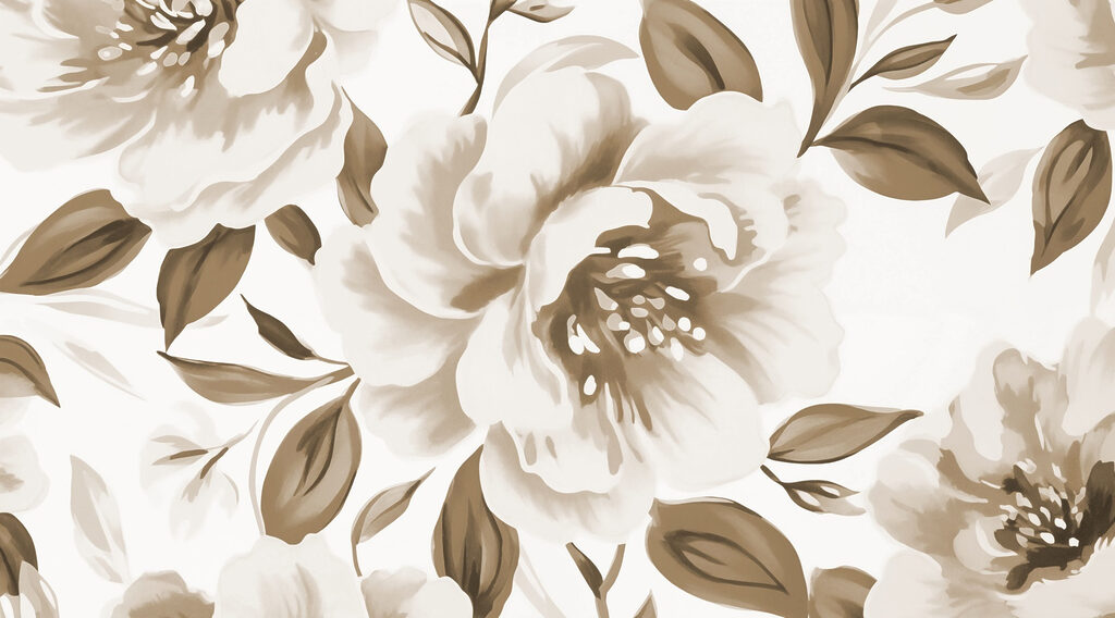 Elegant florals in soft hues. Elegant florals in soft hues.
