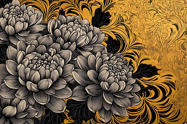 Majestic blooms in intricate design Majestic blooms in intricate design