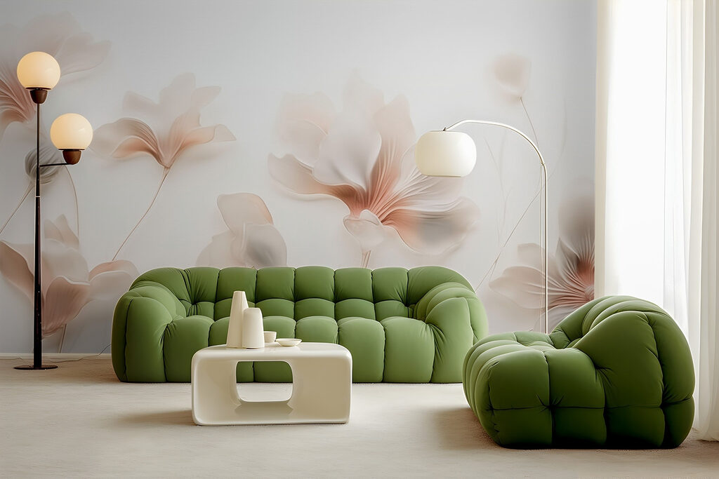 Delicate floral elegance in soft tones Delicate floral elegance in soft tones