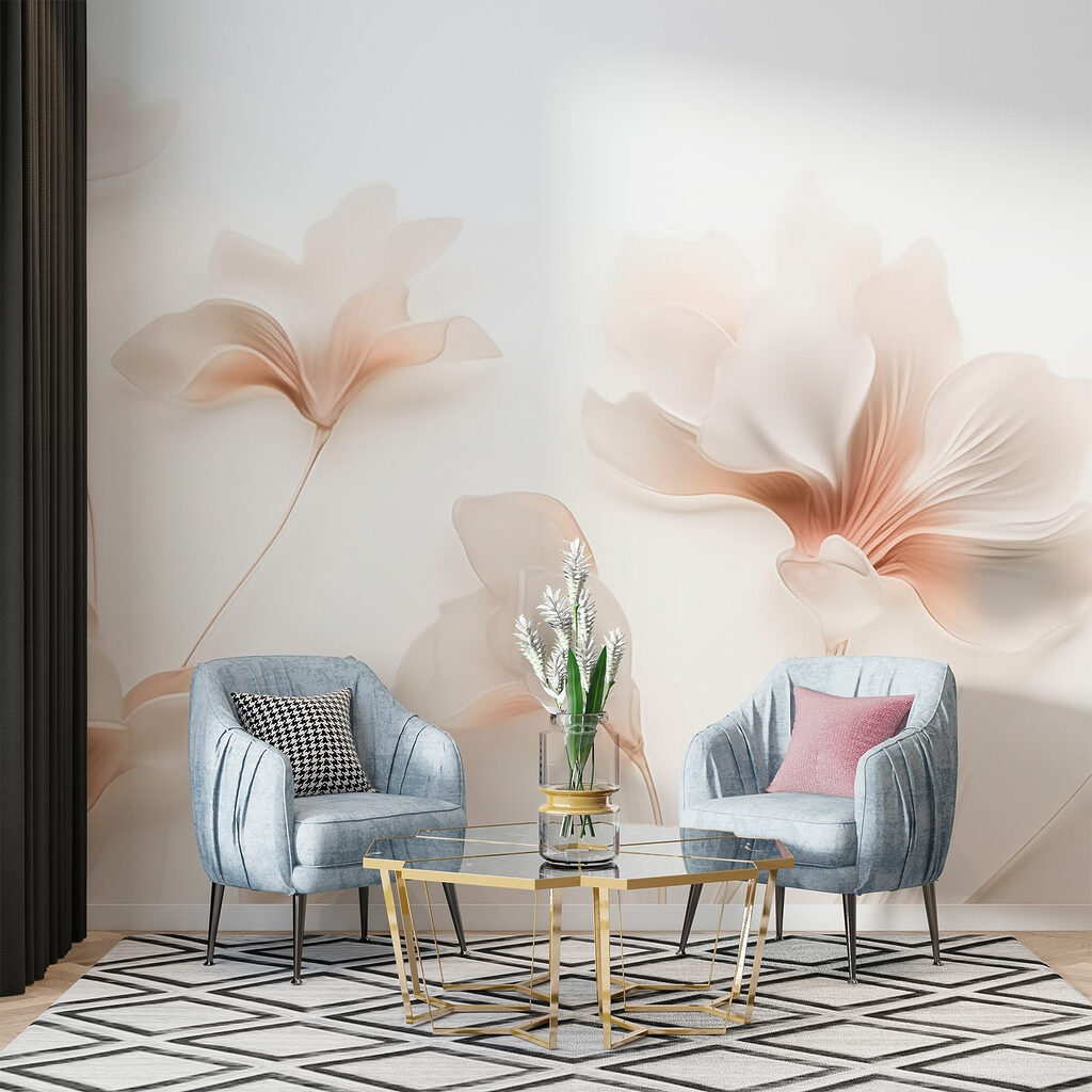 Delicate floral elegance in soft tones Delicate floral elegance in soft tones