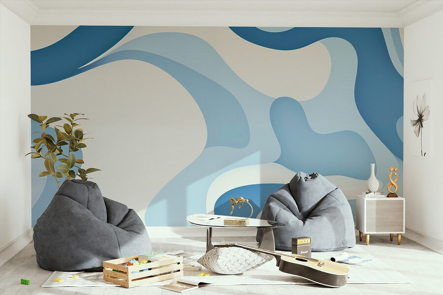 Blue and white background
