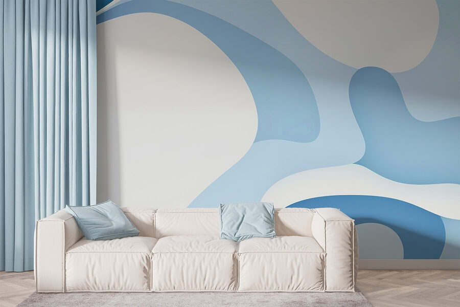 Blue and white background
