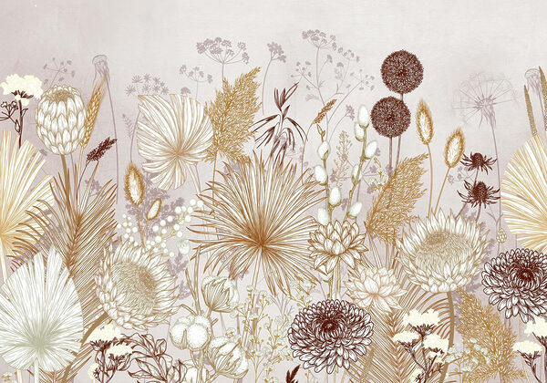 Delicate floral patterns in soft hues Delicate floral patterns in soft hues