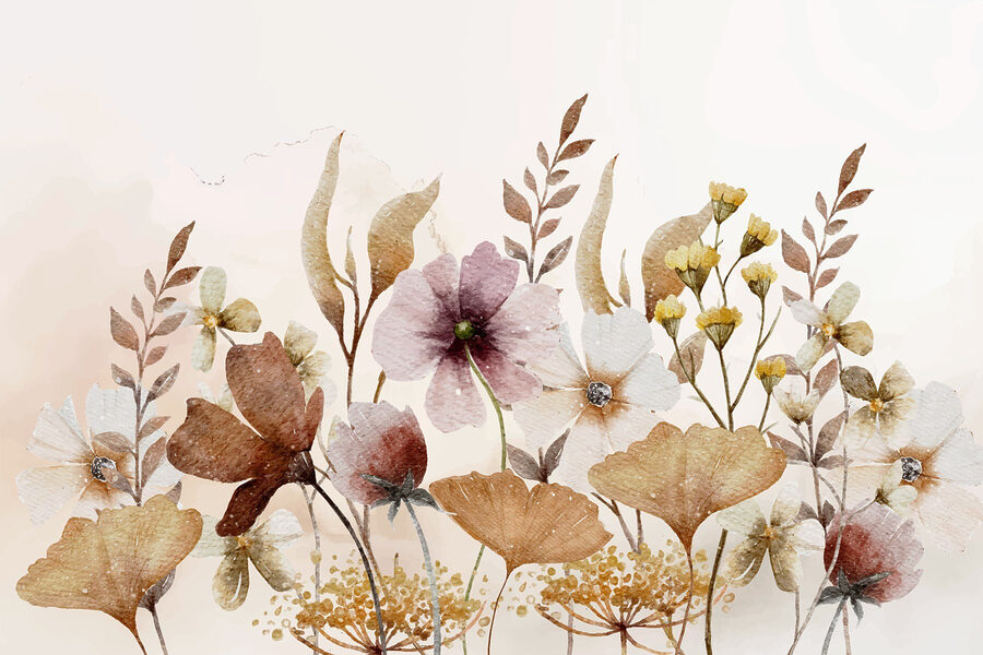 Wall murals Delicate blooms in soft hues. - Image 3