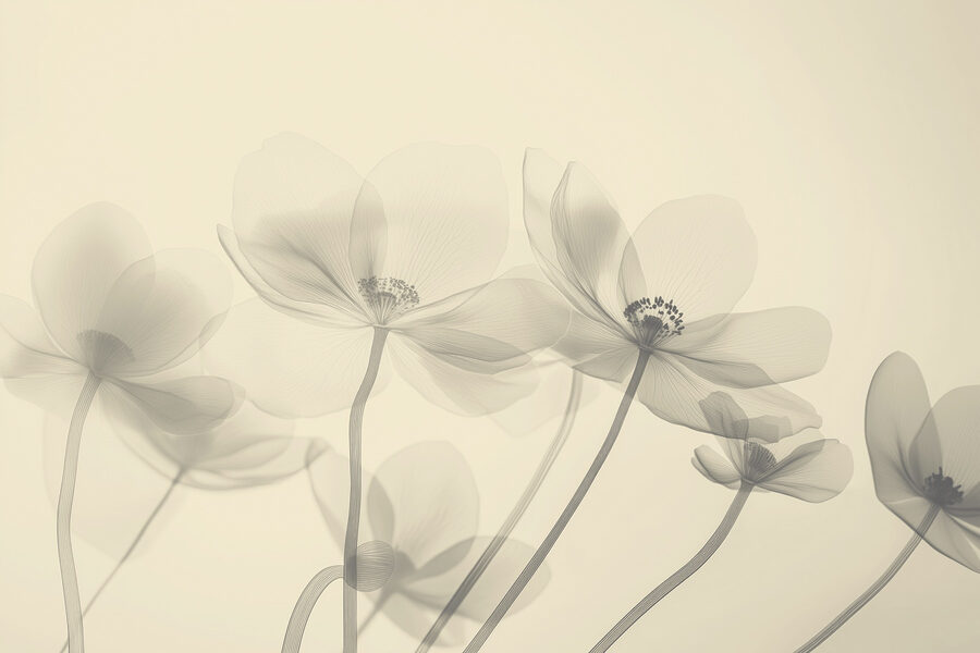 Delicate petals in soft hues