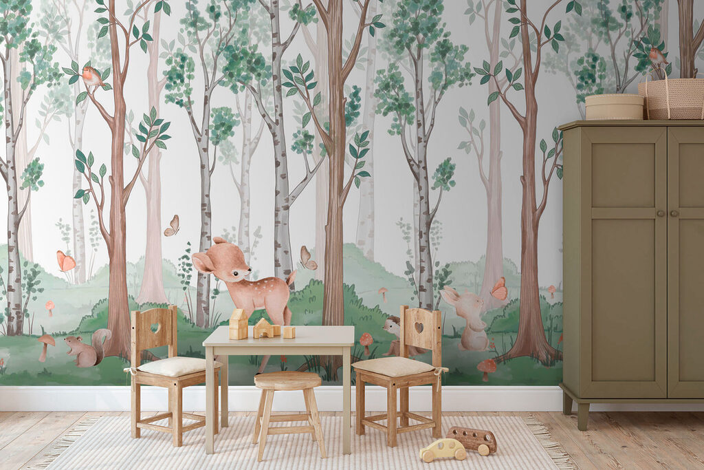w02771pir1mr 1024x683 - Wallpaper with a forest of trees and animals