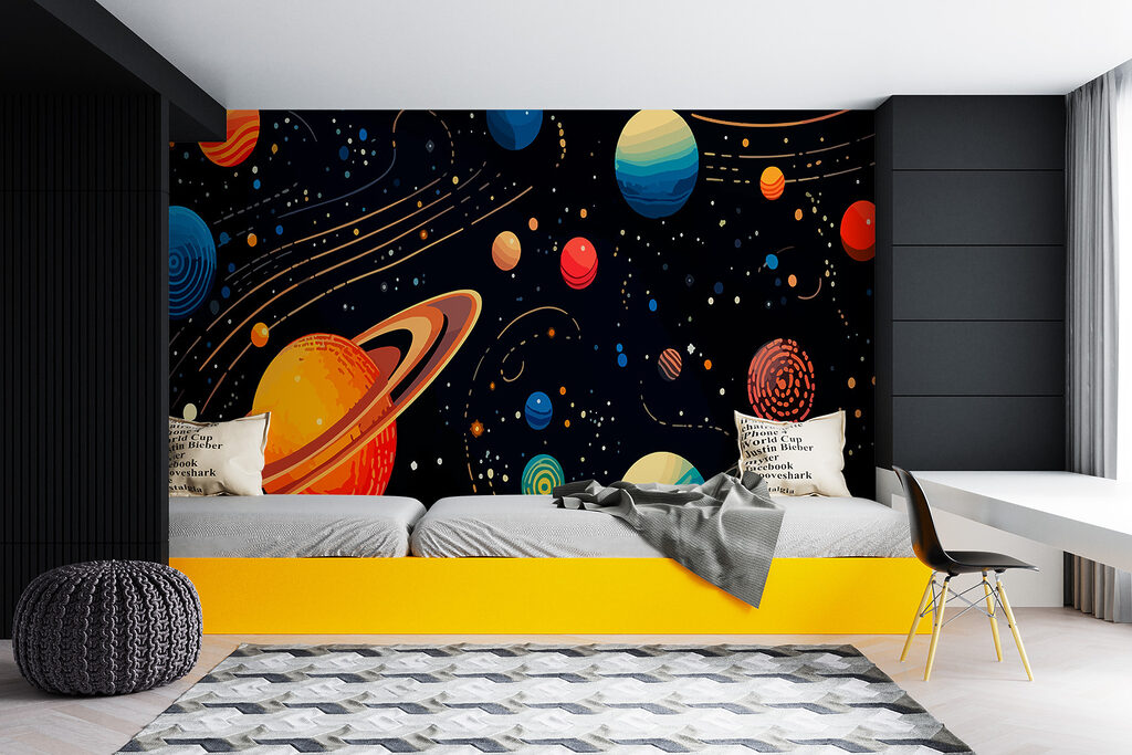 Colorful planets and stars