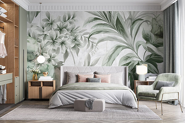 Fresh botanical patterns in green hues Fresh botanical patterns in green hues