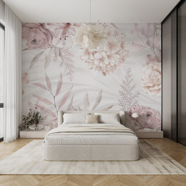 Soft pastel blooms on gentle backdrop