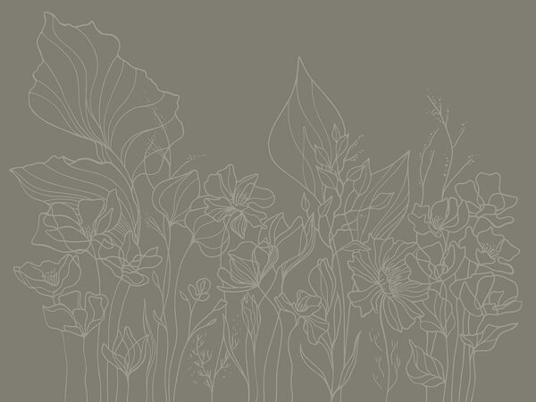 Line drawing of flowers Line drawing of flowers