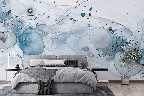 Fluid patterns in tranquil hues Fluid patterns in tranquil hues