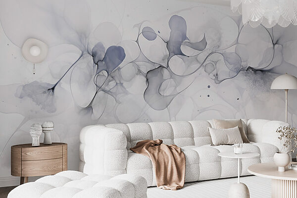 Abstract fluid shapes in soft tones Abstract fluid shapes in soft tones
