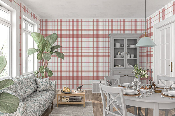 Red and white plaid Red and white plaid