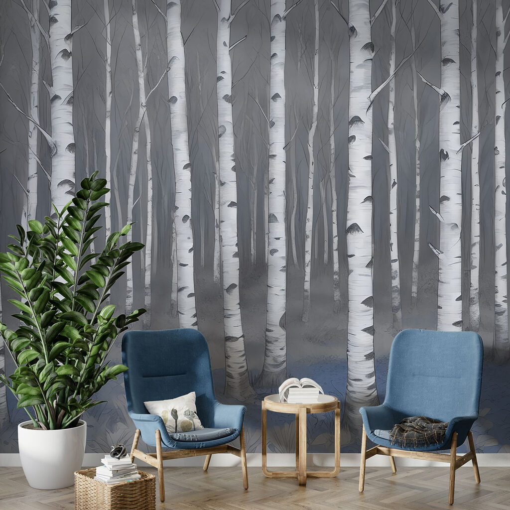 Group of trees in a forest