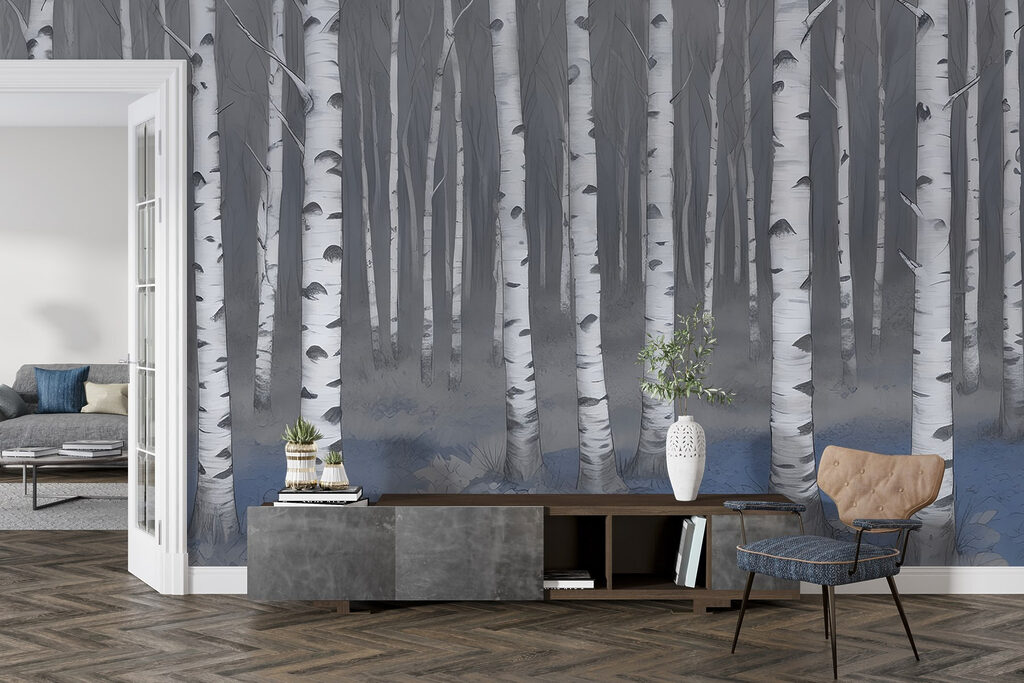 Group of trees in a forest