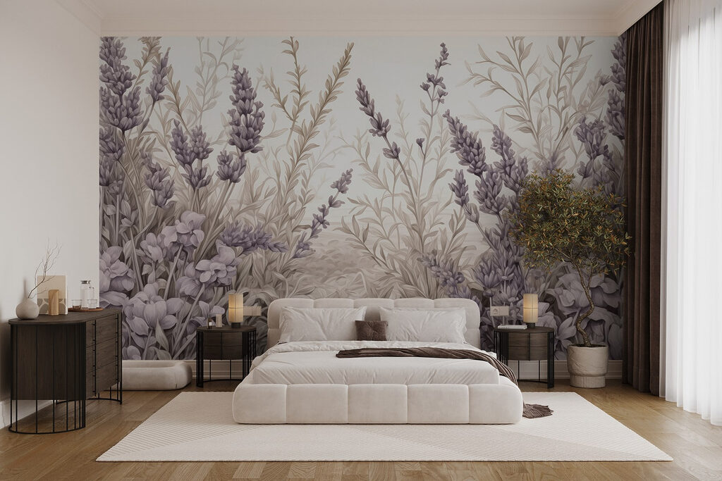 Delicate lavender blooms in harmony Delicate lavender blooms in harmony