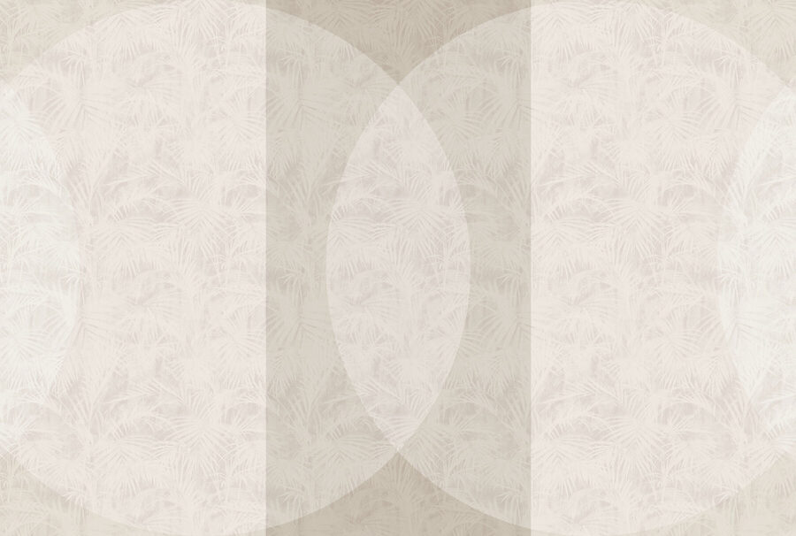 White and gray background with a white circle
