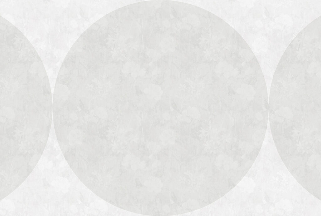 White circle with flowers on it White circle with flowers on it