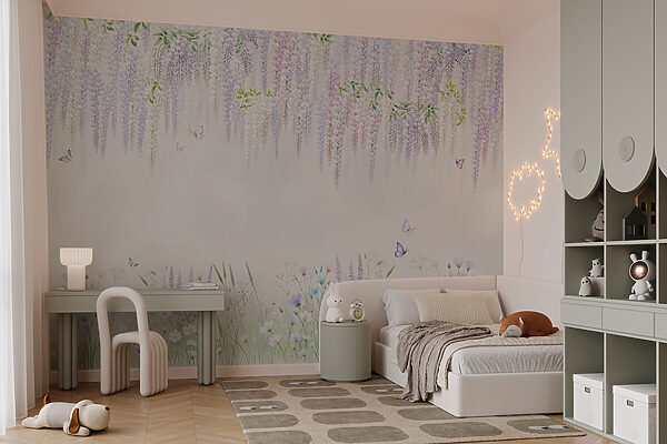 Painting of flowers and butterflies Painting of flowers and butterflies