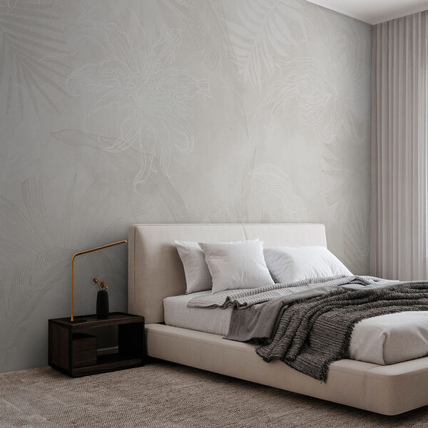 White background with leaves Wall murals White background with leaves