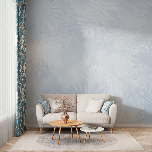 White and blue floral pattern White and blue floral pattern